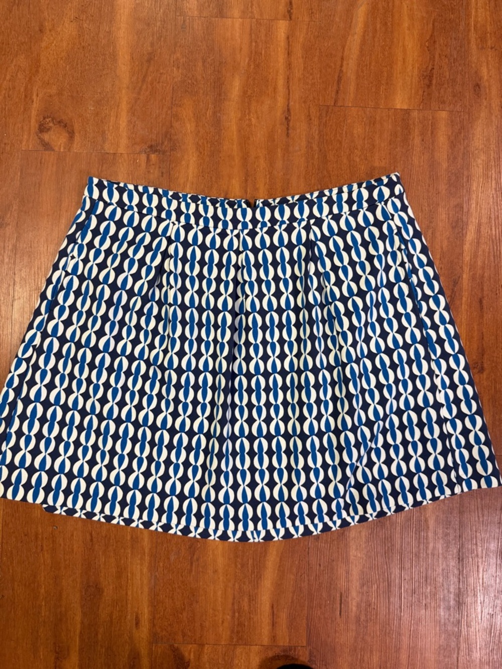 Boden Navy and White Geometric Skater Skirt - Gorgeous 18 Tall